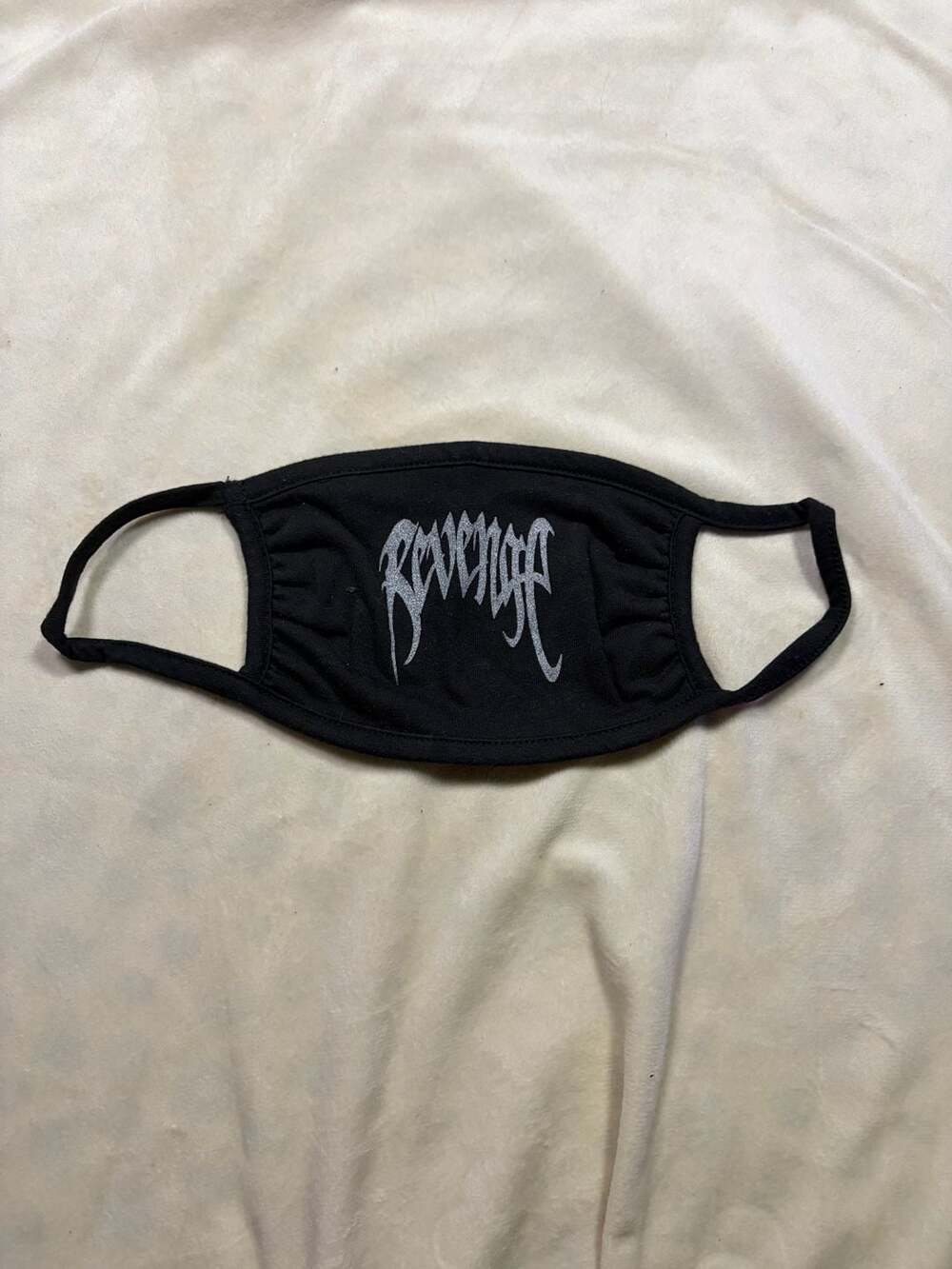 Revenge Black Logo Cotton Face Mask